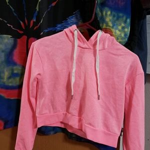 Divided crop top hoodie